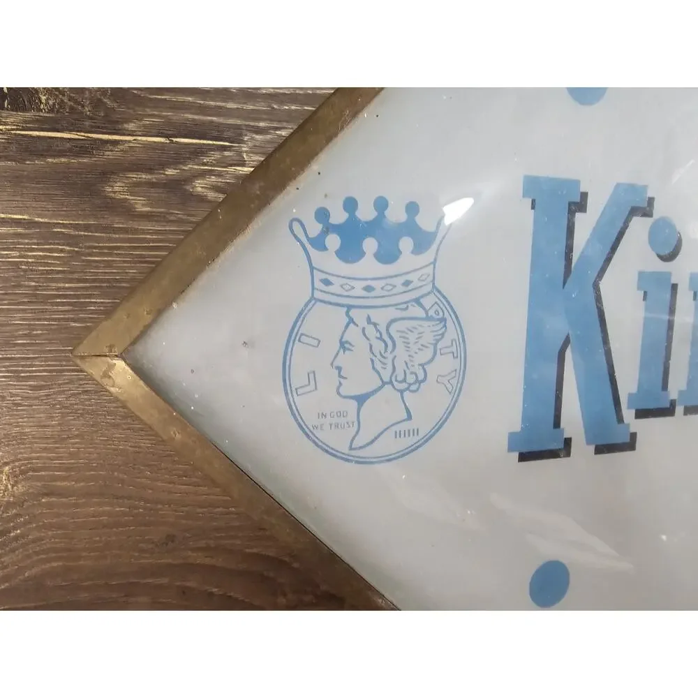 Vintage KING KOIN Clock 1963 Light Up PAM Clock Co. Advertising RARE Glass Front